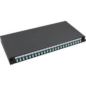 009-023-040-24 Singlemode 24xLC fibre patch panel black