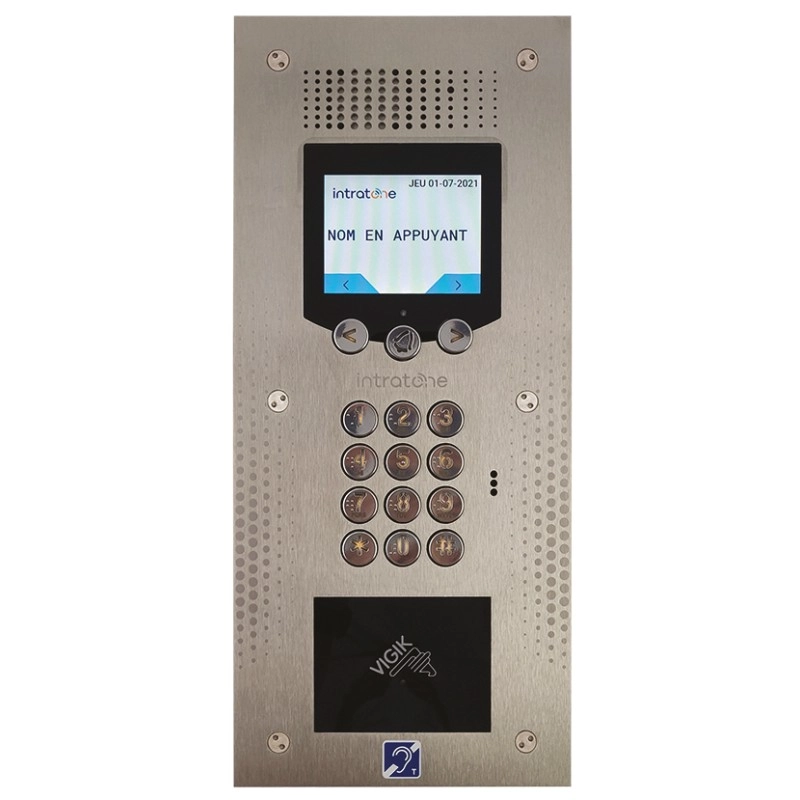 					020301PLUS INTERPHONE VIDÉO DÉFILEMENT VENDONE VIGIK+®, INOX