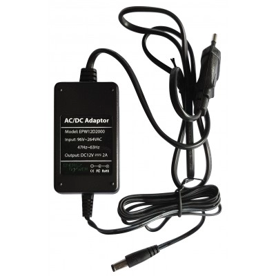 					12D2000 < > ALIMENTATION BLOC MOULE 220V/12V 2A CABLES SECTEUR + FICHE</>