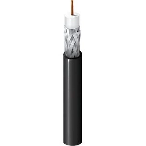 					1505A.00305 Belden 1505A.00305 SDI Cable Coaxial, RG-59, 20 AWG Solid BC, Foil + 95% TC Braid, PVC Jkt, CMR, 305m, Black