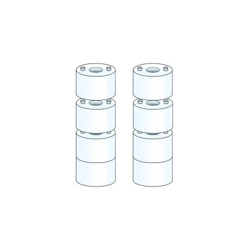 					2581.06 Alarmtech 2581.06 Entretoises murales empilables pour faciliter le câblage, 6mm, 40-Pack