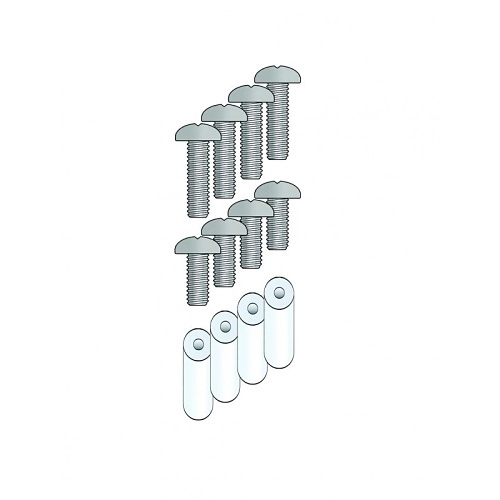 					2596.04 Alarmtech 2596.04 Entretoises pour barre Esmi et Ericsson, vis de 18mm, Lot de 4