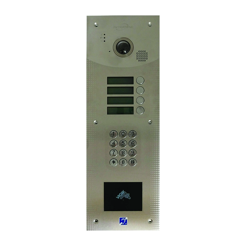273003 <div itemprop="description"> PLATINE 12 BP + LECTEUR MAINS LIBRES INOX ENCASTRE</div>