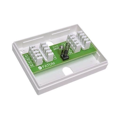 					28008.01 Alarmtech 28008.01 Fatum Mini Series, Boîte de jonction avec fentes LSA et protection anti-sabotage, 8 paires