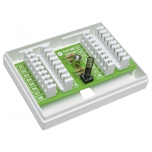 					28028.01 Alarmtech 28028.01 Alarm Box Mini, 16 paires, 1 Kohm, protection contre les manipulations, LSA / LSA