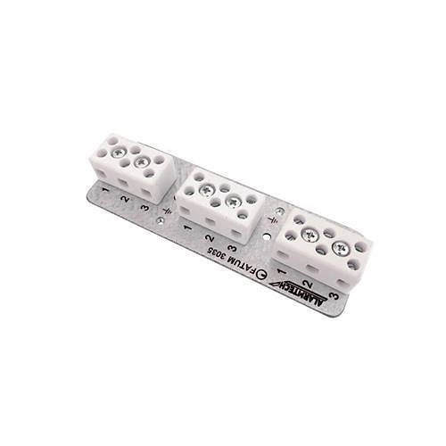					3035.03 Alarmtech 3035.03 Module de connexion pour le bornier, connexion par paire de vis céramique à 9 pôles pour les installations vocales et d`alarme incendie
