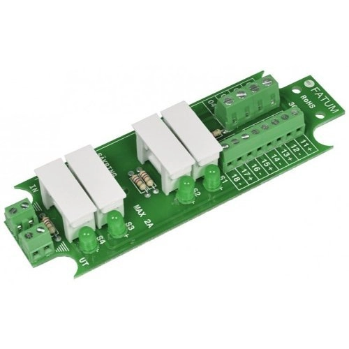 					3058.03 Alarmtech 3058.03 Module fusible, 1 entrée, 4 sorties, bornes à vis