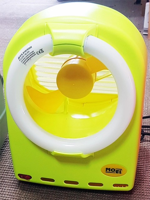 368G-J TUE-MOUCHES - VENTILATEUR INSECTIVORO 32W couleur Jaune MOEL          