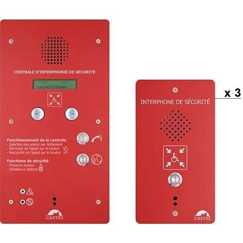 440.8953 KIT AUDIO INTERPH 3 postes REFUGE pré-co