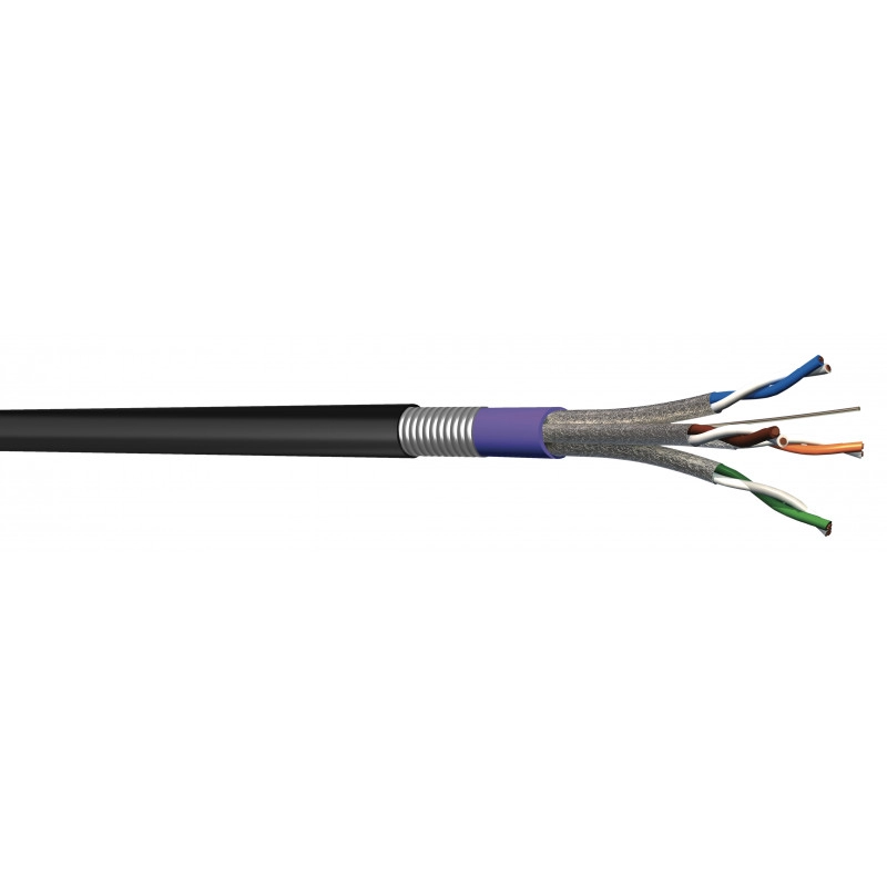 					5254ARPE < > CABLE CAT6A U/FTP GAINE PE 1X4P NOIR 500M OU COUPE 100M MIN</>