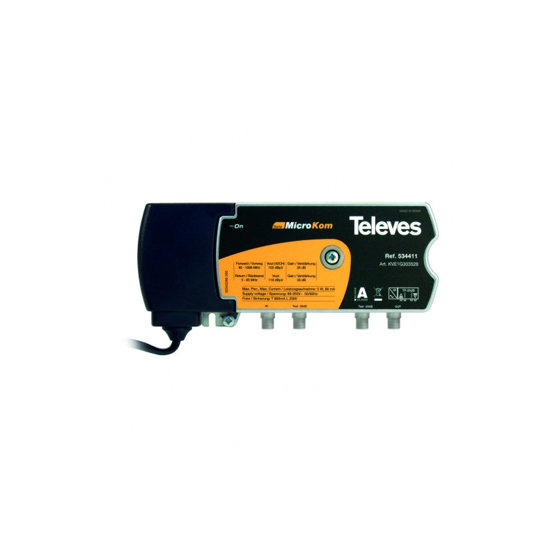 534411 <div itemprop="description"> AMP. MICROKOM T4 V.RET/MATV G(-||20)/(28||35)dB</div>