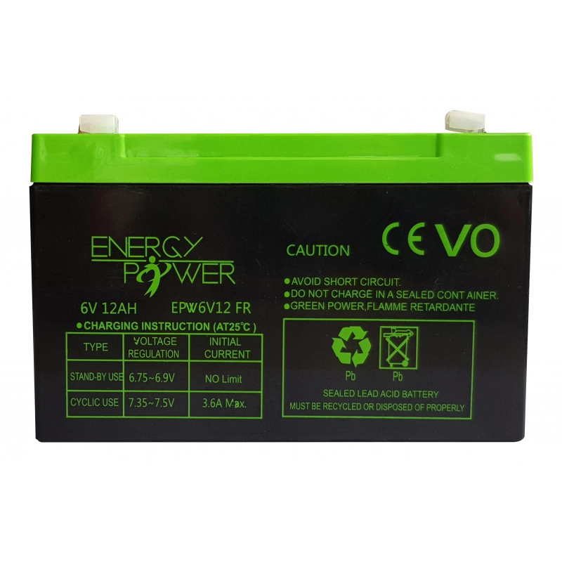					6V12AH < > BATTERIE ENERGY POWER 6V 12AH EN BAC V0</>