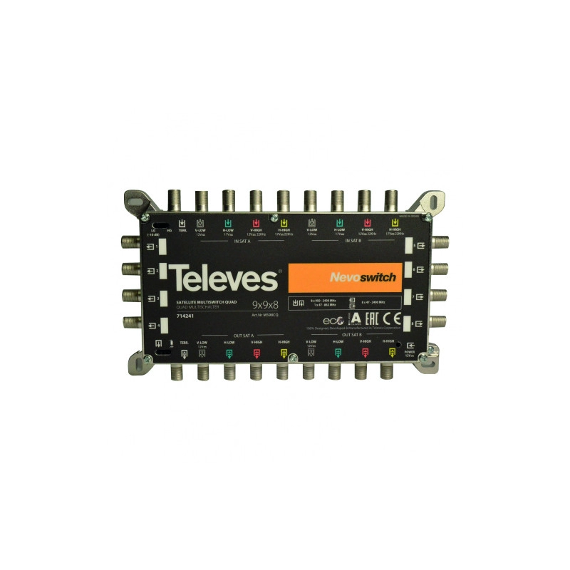 714201 <div itemprop="description"> NEVOSWITCH 9X9X8 `F` TERM/CASC+ALIM QUAD</div>