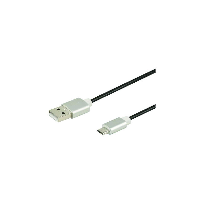 722405 <div itemprop="description"> CORDON USB 2.0 - MICRO USB M / A M - 2.4A - PRISES ALU - NOI</div>