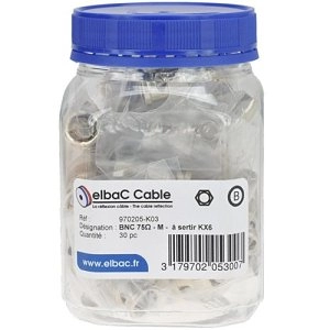 970205K03B-25 <div itemprop="description"> Connecteur Vidéo elbaC - 30 Pack - BNC Vidéo</div>