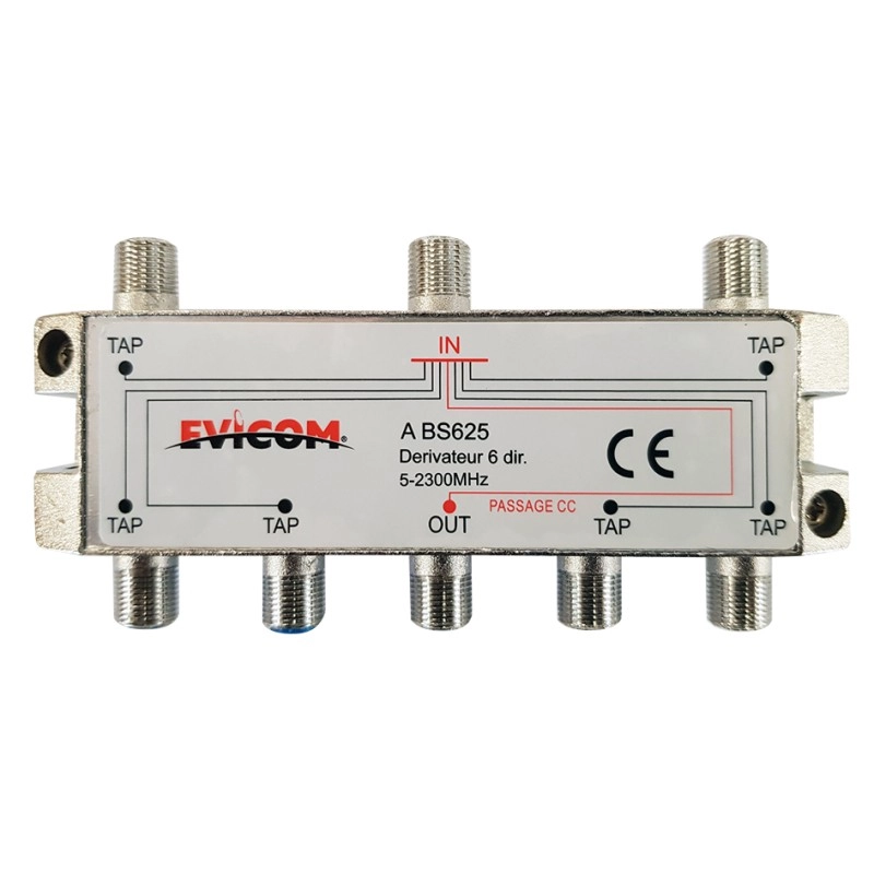 					ABS625 DÉRIVATEUR ULB 5 À 2100MHZ 6 SORTIES - 25DB