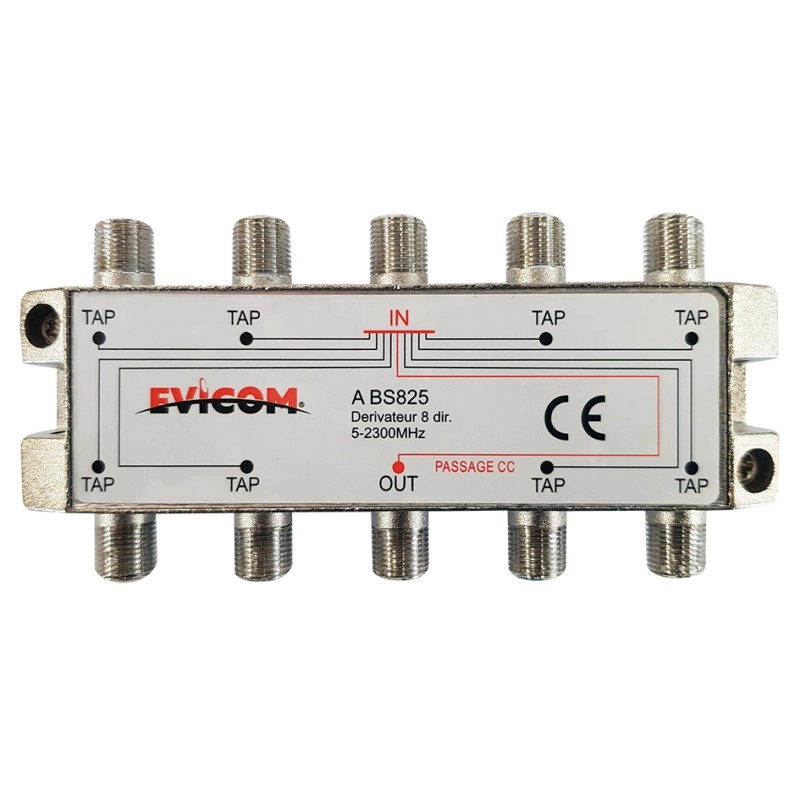 					ABS825 DÉRIVATEUR ULB 5 À 2100MHZ 8 SORTIES - 25DB