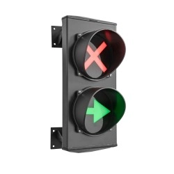 					ASF25L2RVD Feu directionnel double lentille fourni et flèche orientable+une croix en alu