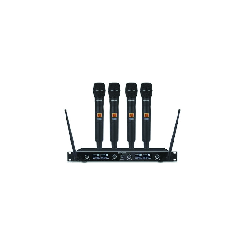 BE1040 <div itemprop="description"> ENSEMBLE MICROPHONE UHF 4 CANAUX AVEC 4 MICROS MAINS</div>