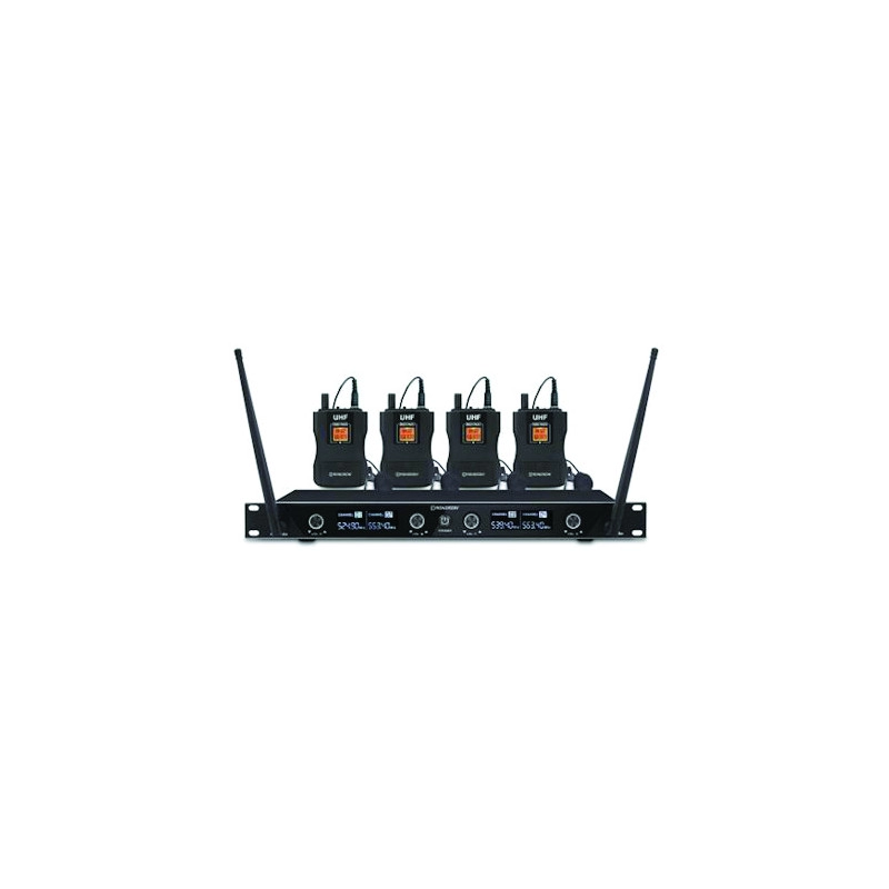 BE10404BP <div itemprop="description"> ENSEMBLE MICROPHONE UHF 4 CANAUX AVEC 4 MICROS CRAVATE</div>