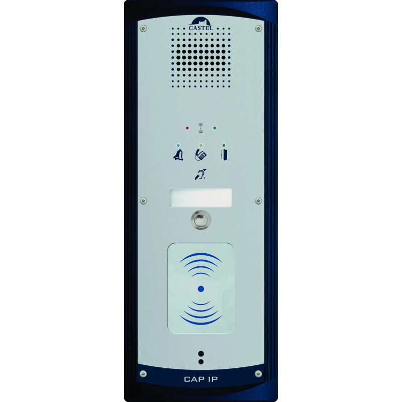 CAPIP1BMIC <div itemprop="description"> PORTIER AUDIO FULL IP/SIP 1 BP + LECTEUR MIFARE LOI HANDICA</div>