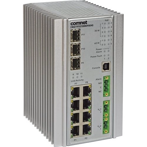 CNGE11FX3TX8MSP-24 SWITCHES 3x1000FX 8x1000TX POE+(24VDC)
