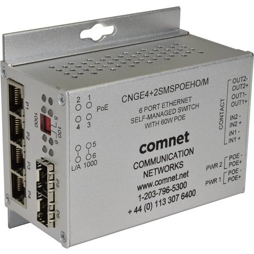 CNGE4+2SMSPOEHO-M SWITCHES Port 2 SFP FX, 4TX PoE+