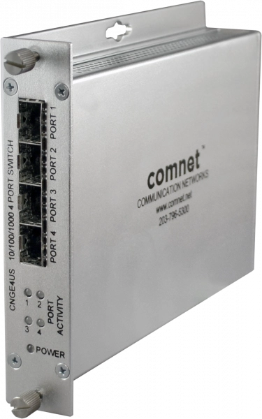 CNGE4US 10/100/1000 4 PORT SWITCH (4) SFP