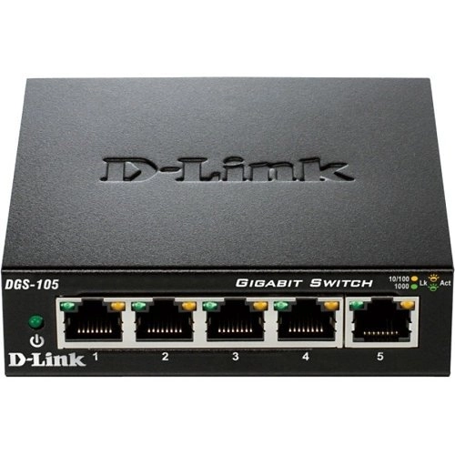 DGS-105GLE 5 ports Gb Métal connecteurs plastique
