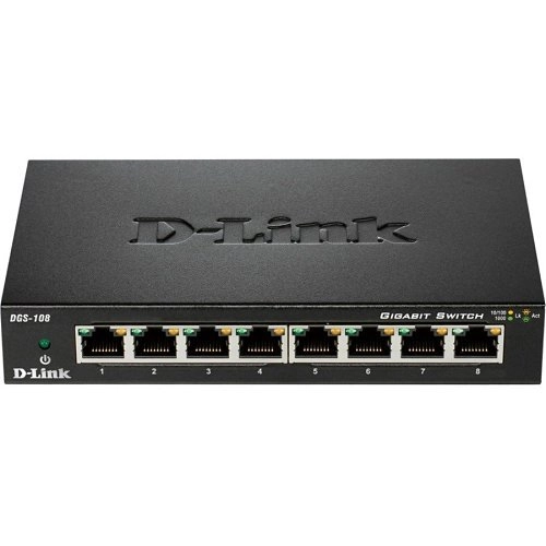 DGS-108GLE 8 ports Gigabit -connecteurs plastique