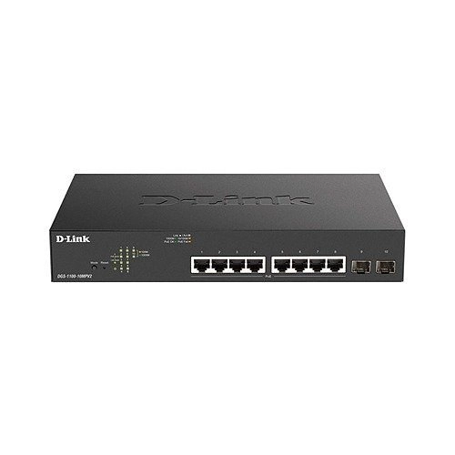 DGS-1100-10MPV2-E SWITCHES EasySmart 8P Gb PoE +2SFP 130W