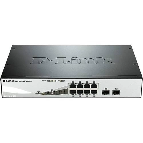 DGS-1210-08P-E SWITCHES Smart L2 8P Gb PoE +2SFP 65W