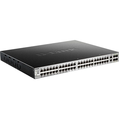 DGS-3130-54PSE Switch L3 24xPoE+ 2x10Gb 4x10G SFP+ 370W