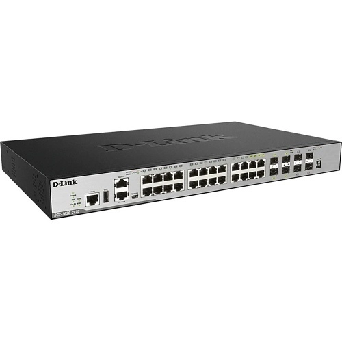 DGS-3630-28TCSIE Switch L3 24xPoE 4xGbE/SFP 4x10GbE SFP+