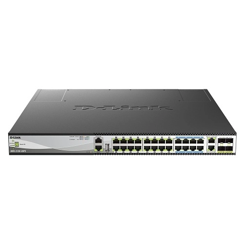 DMS-3130-30PSE Switch L3 48PoE 4xGbE/SFP 4x10GbE SFP+
