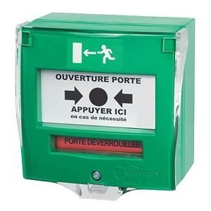 DMV2C <div itemprop="description"> Vitre A Briser Dm Vert 2 Cts Avec Capot</div>