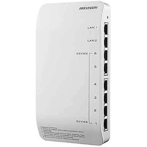 DS-KAD606-P <div itemprop="description"> Distributeur de sortie CCTV Hikvision DS-KAD606-P - Fixation Murale, De table pour Syst&egrave;me intercom</div>