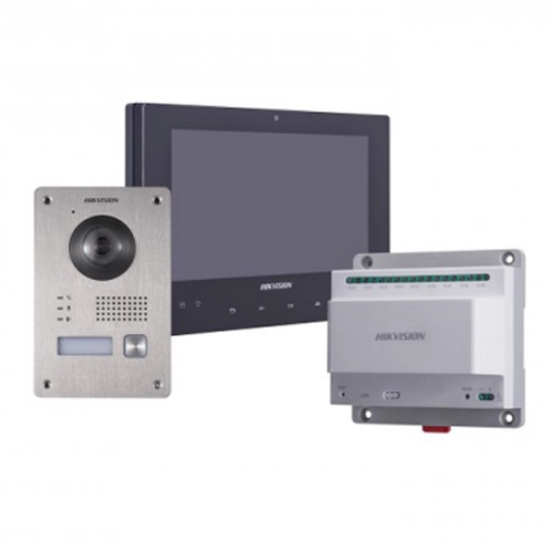 DS-KIS701-B-D Kit Intercom vidéo écran noir alim Din