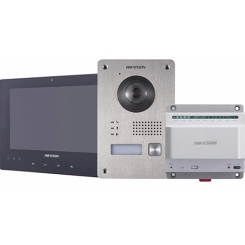 DS-KIS701 <div itemprop="description"> Portier Vidéo Hikvision DS-KIS701 17,8 cm (7") - Écran tactile LCD TFT - 2 Mégapixels - CMOS - Half-Duplex - Acier inoxydable - Entrée de porte</div>
