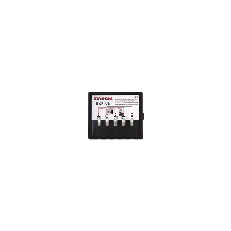 ECP4US <div itemprop="description"> COUPLEUR EXTERIEUR B.I.II/B.III/UHF/SAT</div>