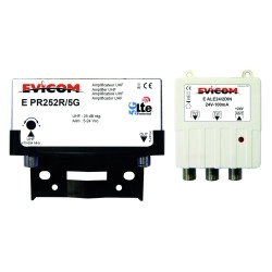 EKEV252R-5G <div itemprop="description"> KIT PREAMPLI UHF + ALIM - 25DB - RED - LTE700MHZ</div>