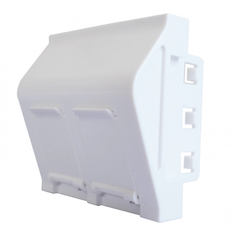 FAV45452 <div itemprop="description"> PLASTRON / FACE AVANT 45X45 INCLINE 45Â° 2 PORTS KEYSTONE</div>