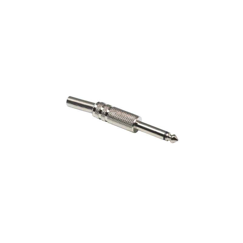 FJM <div itemprop="description"> FICHE JACK 6.35 MM MONO MALE CORPS METALLIQUE CHROME</div>