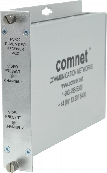 FVR22 DUAL VIDEO RX, AGC 2 FIBER, MM, 850 NM