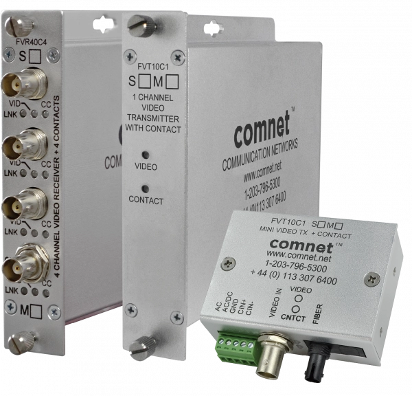 FVT10C1S1 10-BIT VIDEO TX + CONTACT 1 FIBER, SM