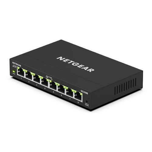 					GS308E-100PES Netgear GS308E -Série 100PES 300, commutateur Gigabit Ethernet Plus géré à 8 ports