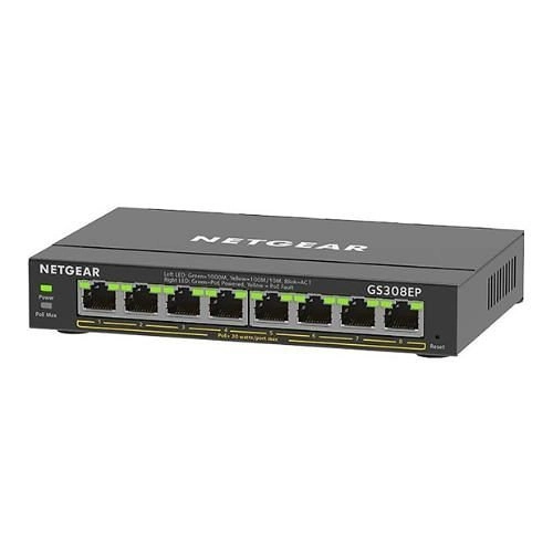 					GS308EP-100PES Netgear GS308EP -Série 100PES 300, commutateur PoE Gigabit Ethernet Plus géré à 8 ports, 62W