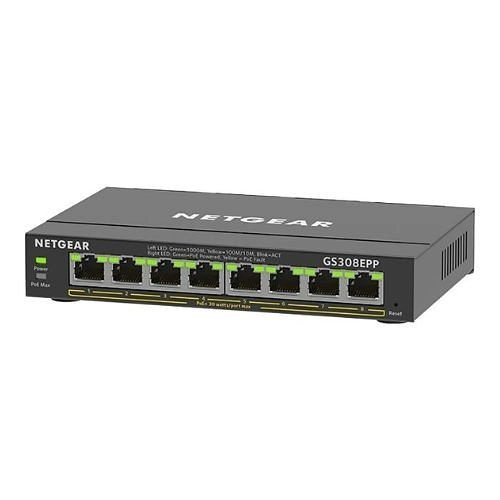 					GS308EPP-100PES Netgear GS308EPP -100PES 300 Series, 8-Port Managed PoE Gigabit Ethernet Plus Switch, 123W