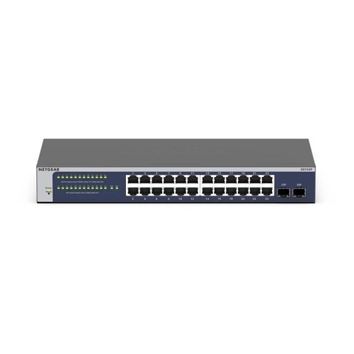 					GS724T-600EUS Netgear GS724T-600EUS Commutateur intelligent Gigabit avec gestion à distance / dans le nuage, Europe, y compris le Royaume-Uni