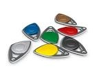HCLE2-04 BADGE MIFARE ELECTRONIQUE INOX JAUNE